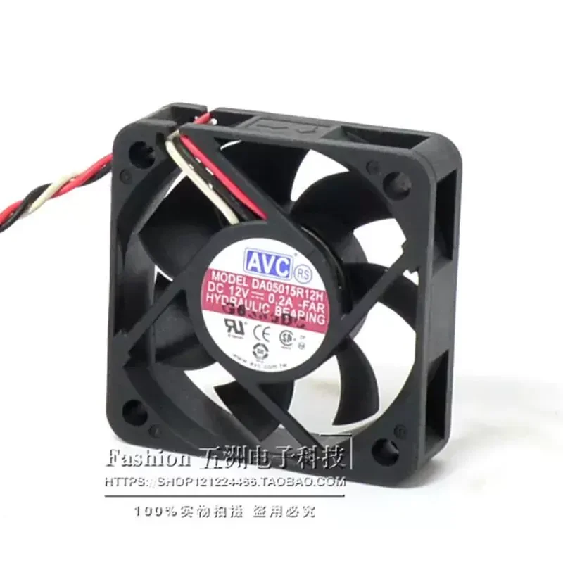 for AVC 5015 50x50x15mm 3Pin Threaded Hydraulic Bearing CPU Cooling Chassis Fan 5CM 5015