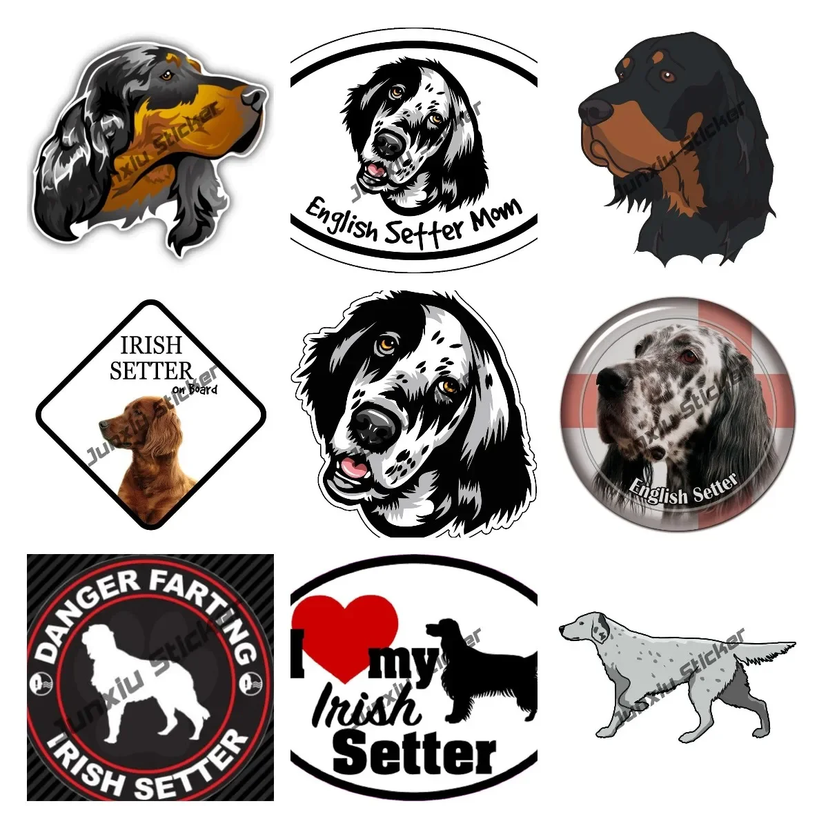 Oval English Setter Mom Decal Smiling English Setter Pet Dog Breed Decal Sticker for Cars Laptops Tumblers Windows Trucks Walls