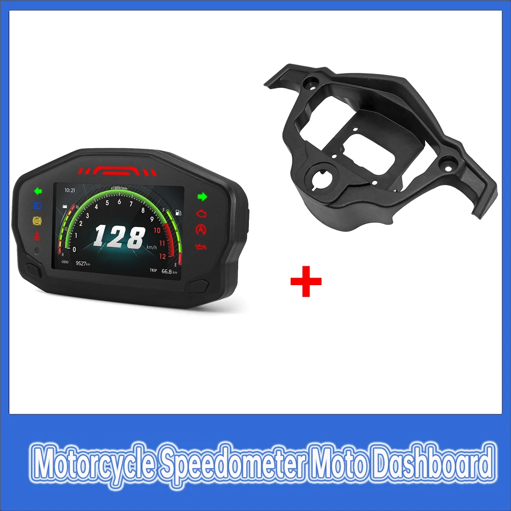 Motorcycle Speedometer Tft Tpms Speed Meter Odemeter Tachometer with Bracket Can Set Data Chinese / English Version 2/4 Cylinder