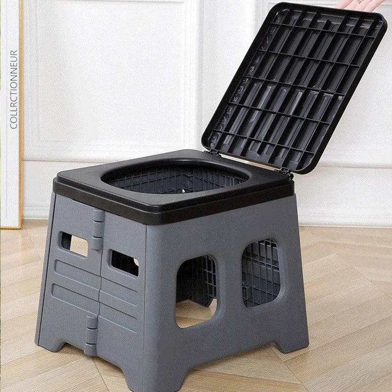 

Portable Camping Folding Toilet Movable Car Toilet Bucket Car Emergency Self-driving Travel Outdoor Toilet Portable Trash Can