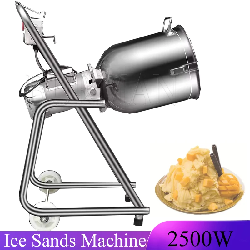 Electric Ice Crusher Smoothie Shaver Snow Cone  Block Breaking Grinder Machine Commercial  Slush Sand Maker