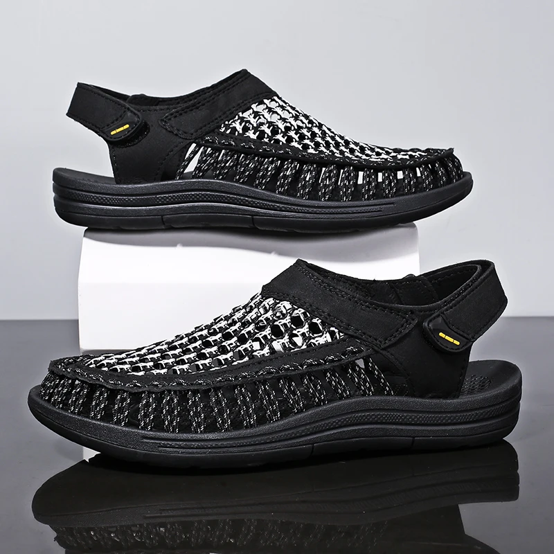 Summer New Sandals Men's Brand Designer Fashion Casual Outdoor Waders Large Size Hand-woven High Quality Beach Sandals For Men
