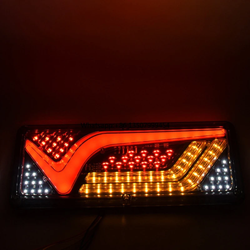 Universal 24V LED Truck Warning Indicator Back Rear Lamp Tail  Lights