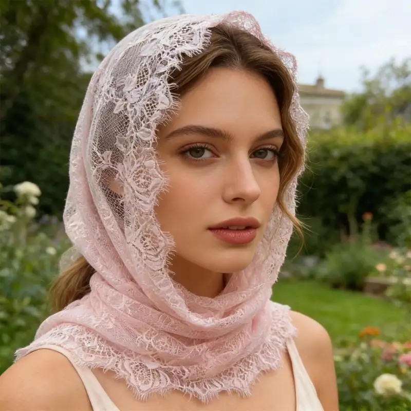 

31BF Романтическая кружевная вуаль для волос, легкий свадебный платок для свадебных костюмов, вечеринок и особых случаев