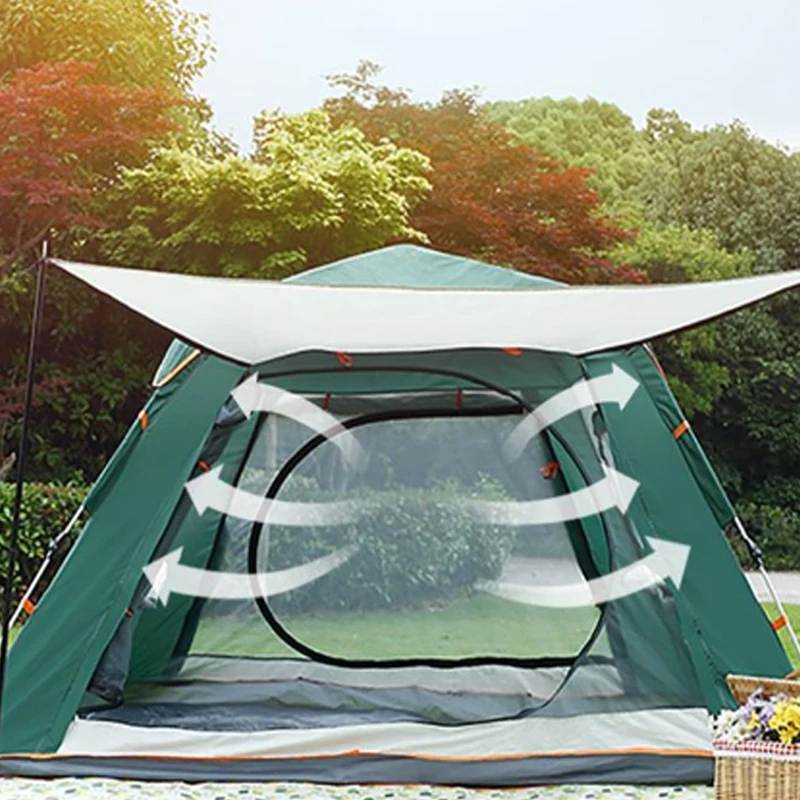 Imagem -04 - Totalmente Automático Outdoor Camping Tent Tent Família Abertura Rápida Tour Equipment 46 Tent Pessoa Tenda Mochila