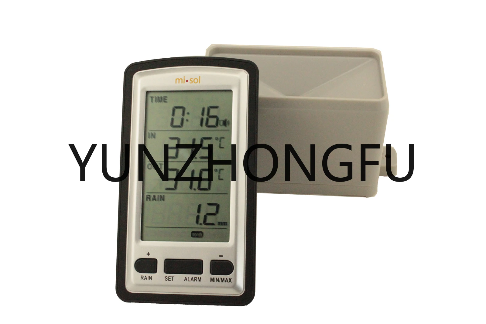 Wireless Indoor and Outdoor Thermometer Hyetometer Alarm Clock