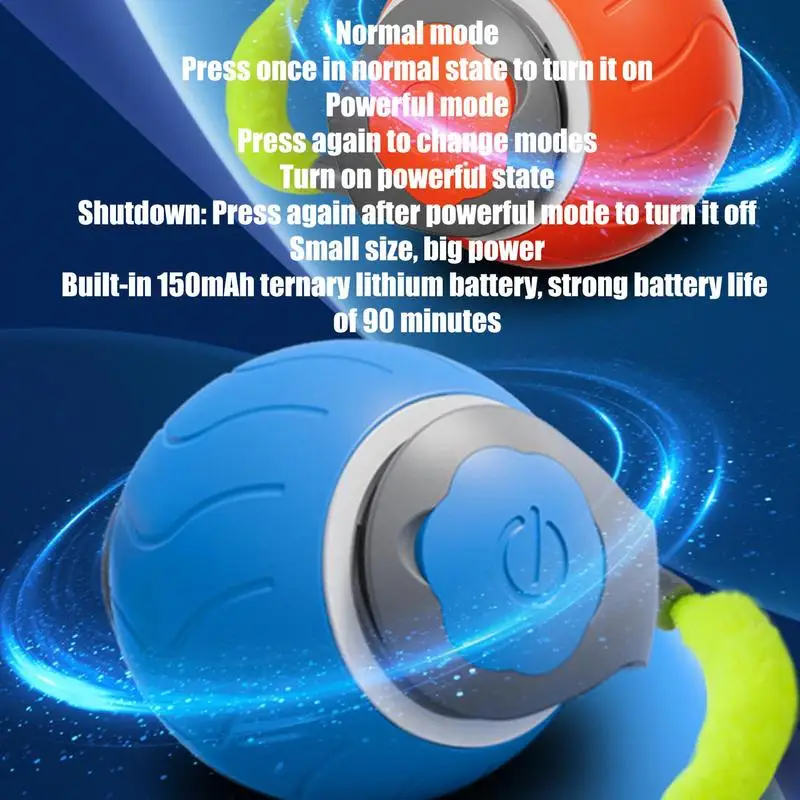 Rolling Smart Ball Cat Toy Electric Auto Rolling Ball Cat Toy Smart Self-Entertainment Pet Rolling Ball Bite-Resistant For