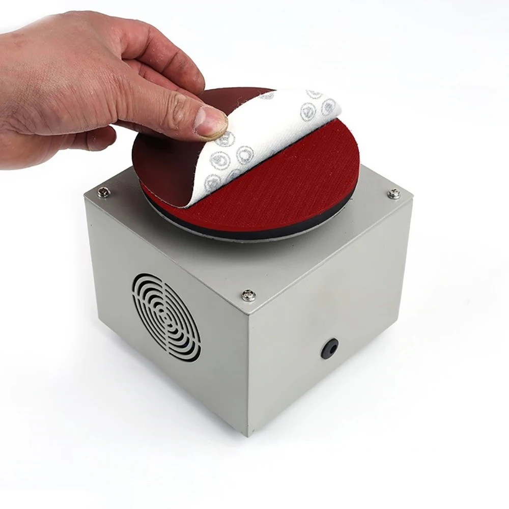 Electric Disc Sander 125mm 150W Polishing Grinding Machine Variable Speed 0-6000 RPM with 10 Sanding Discs