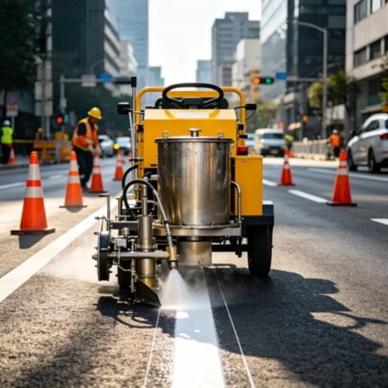 

High-quality reflective thermoplastic road marking paint glass beads making machine airport line marking equipment