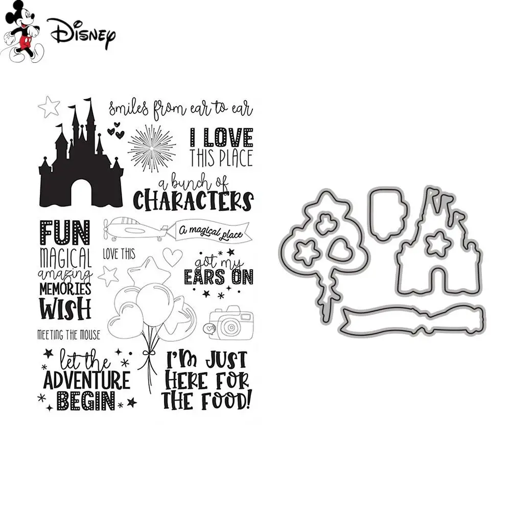 Meeting The Mickey Mouse Clear Stamps Disney Castle Stamps And Dies for DIY Scrapbooking Decorative Paper Card Making New 2022