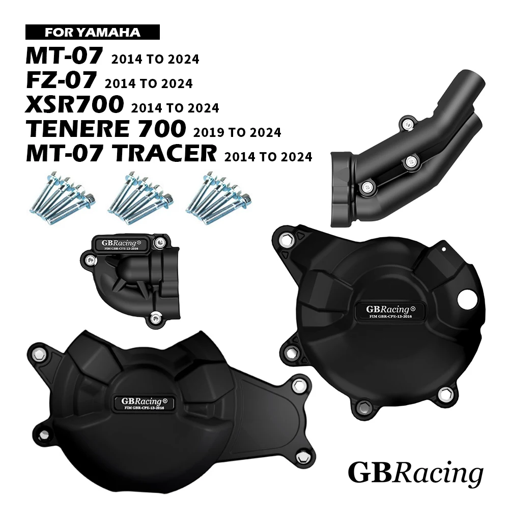 

MT07 FZ07 XSR700 TENERE700 2014-2025 + GBRacing Engine Protect Cover For YAMAHA Motorcycle Clutch Pulse Protection Accessories