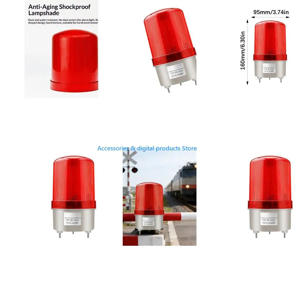 77JD Rotating Light With Sound Waterproof Lamp for Various Environment