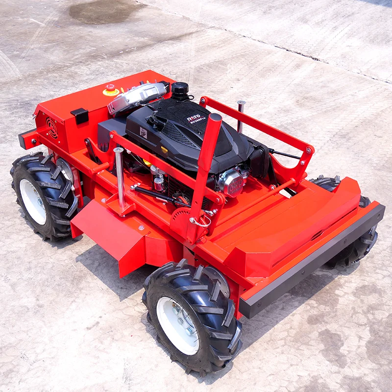 Customized Genuine Gas Engine Flail Electric Start Robot Remote Control Slpoe Lawn Mower price