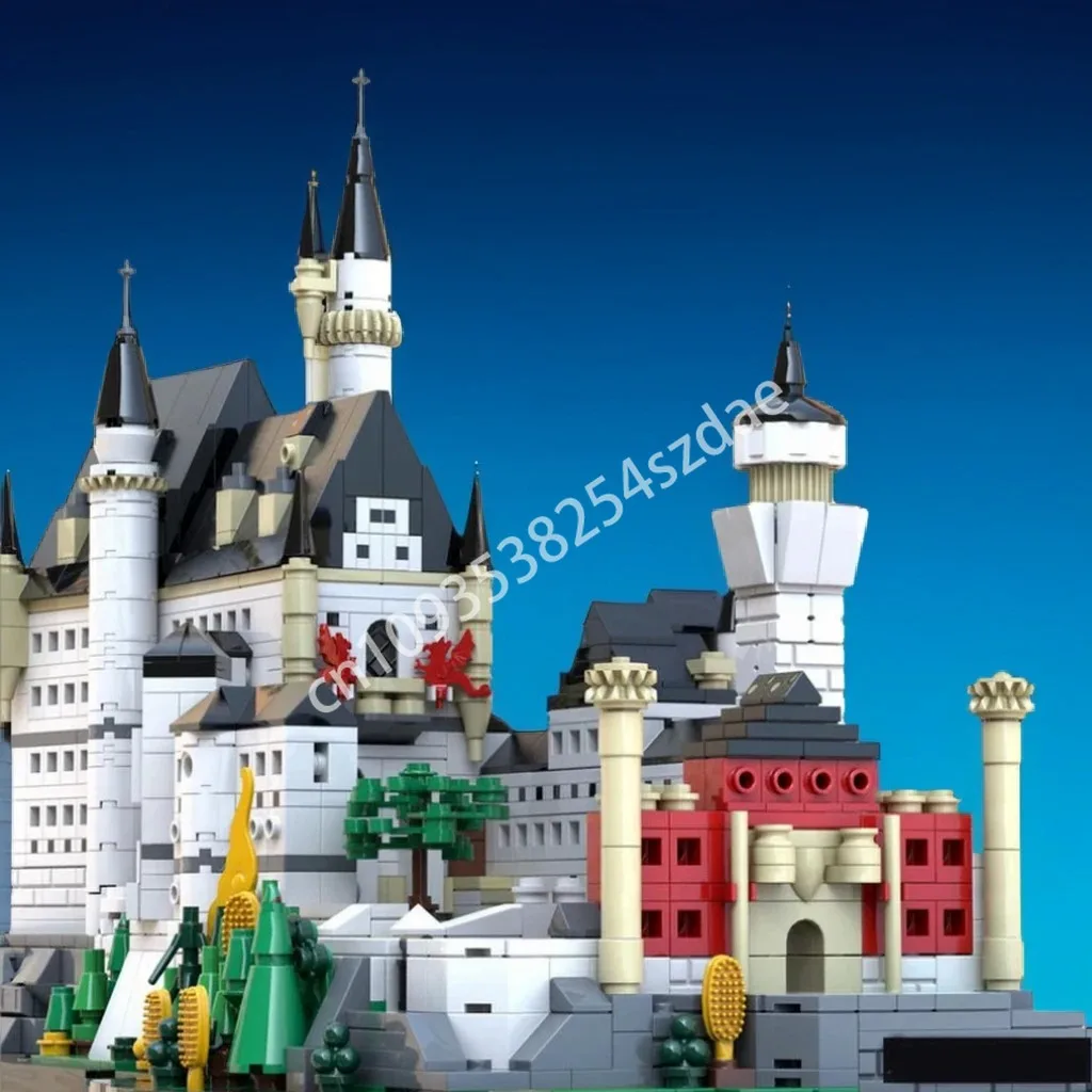 2265pcs MOC Neuschwanstein Micro kasteel Architectuur Bouwstenen Hands-on vermogen Bouw Kerst speelgoed Cadeau
