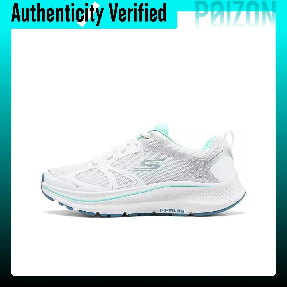 Skechers Go Run Consistent 2.0 Low top Running Shoes Women's White Blue 128608-WLB