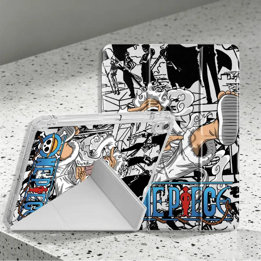 With Pen Slot Cover Tablet Case For Samsung Galaxy Tab A9 Plus S10 Lite S9 Plus S7 FE A8 S8 A11 O-One Piece Luffy 5 Gear