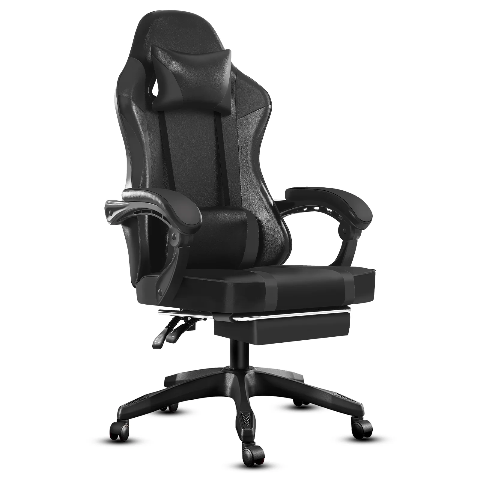 PU Leather Gaming Chair with F - Gaming Chair Lumbar Pillow บทวิจารณ์และราคา