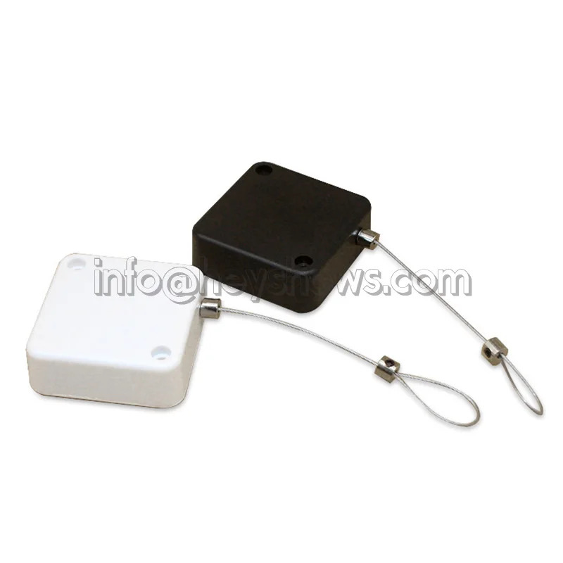 20x Telescopic Security Wire Box Square Recoiler Anti-Theft Chain with Automatic Winding Reel for Product Safety