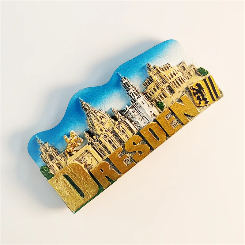 Europe，Germany，Dresden，3D Stereoscopic，Tourism Souvenirs，Resin painting，Decoration home，Refrigerator magnets ﻿