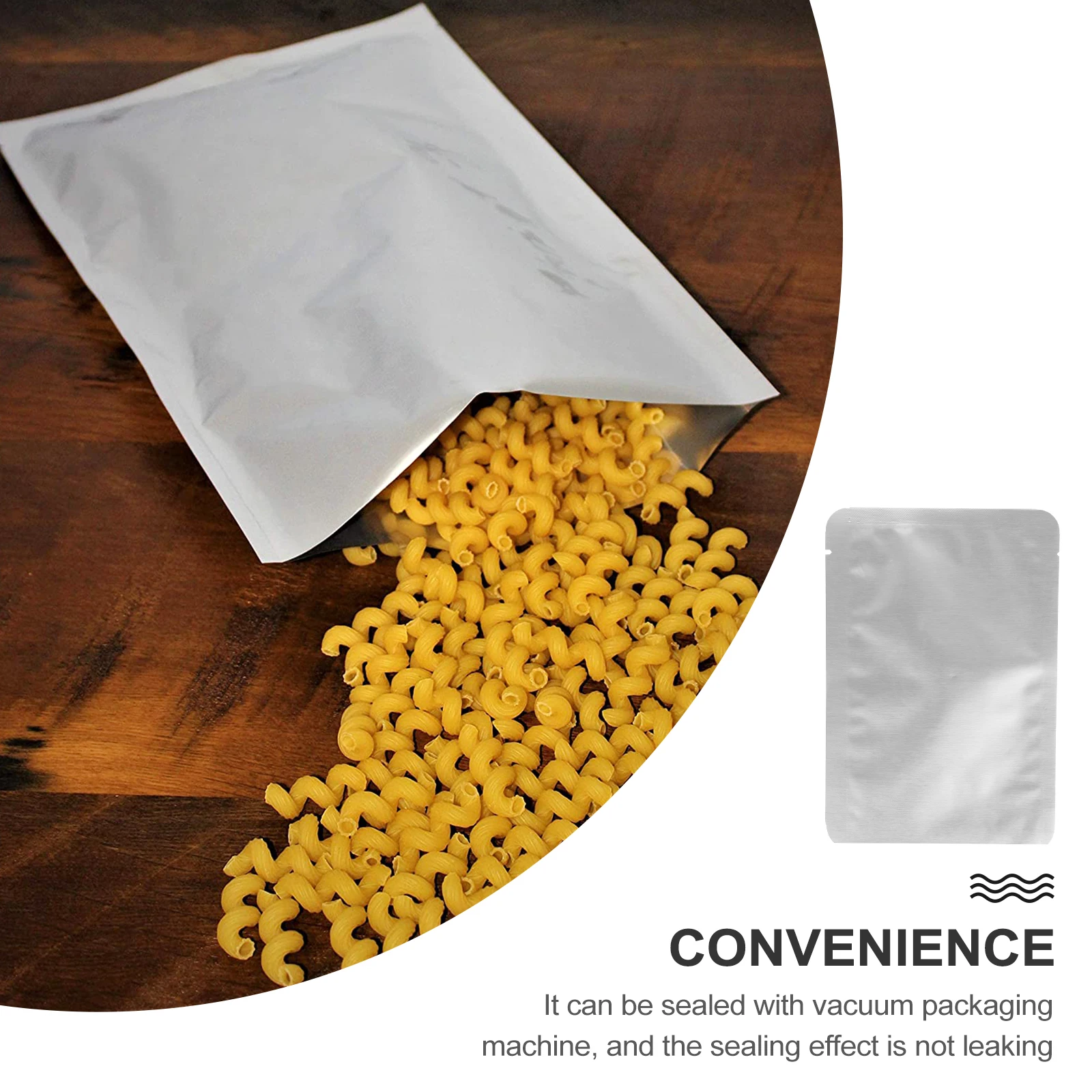 

100pcs Food Tin Foil Bags Transparent Zip Aluminum Baggie Microwave Packing Sausage Storage Baking Containers Household