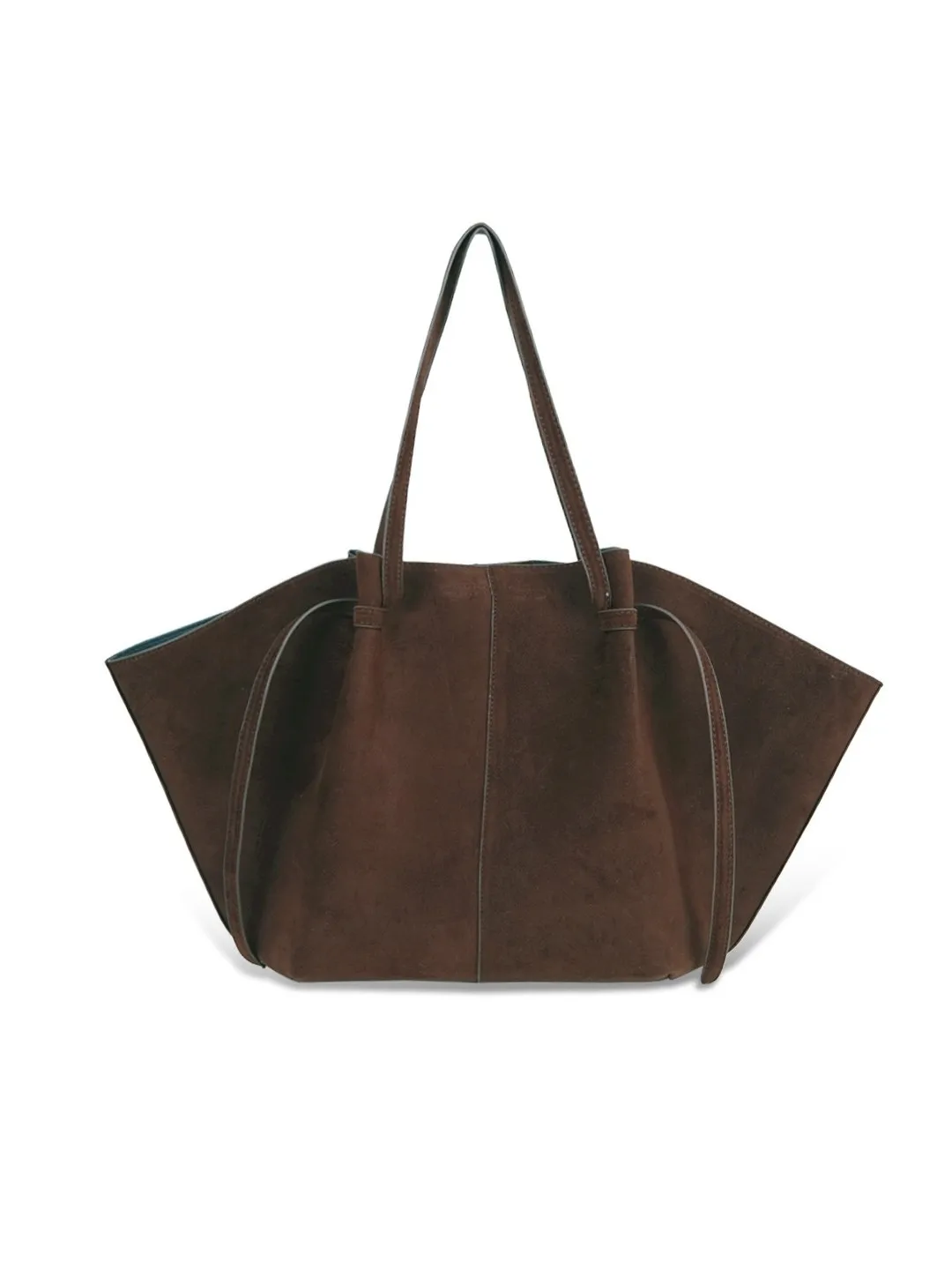 Casual suede simple large-capacity tote bag, new coffee-colored mother-daughter bag, vintage shoulder underarm bag,women's bag