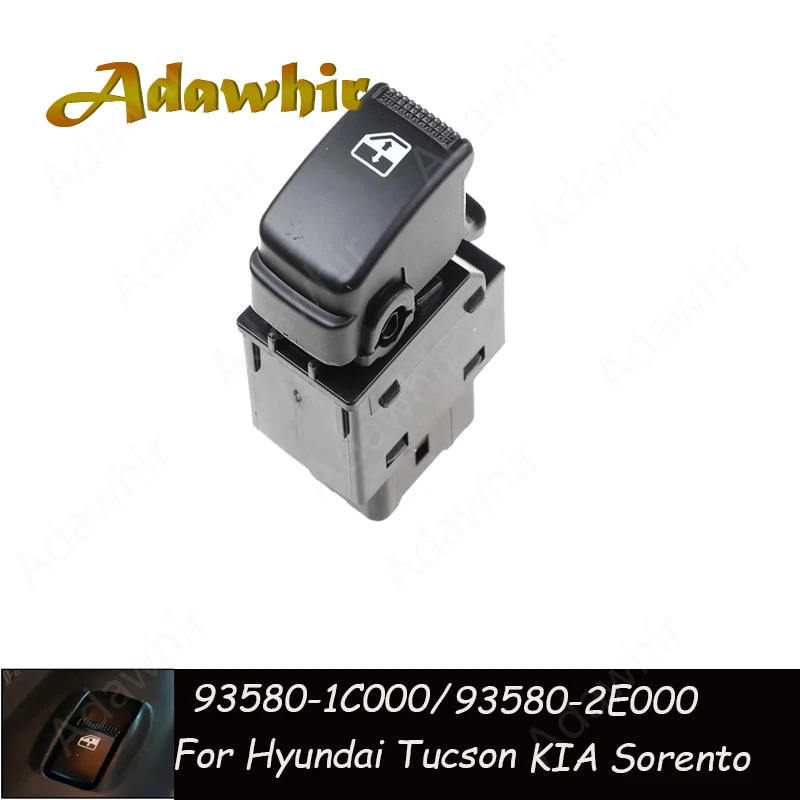 For Hyundai Tucson 2005-2010 Left Rear /Right front /right rear Window Lifter Switch 93580-2E000 Car for hyundai window s Switch