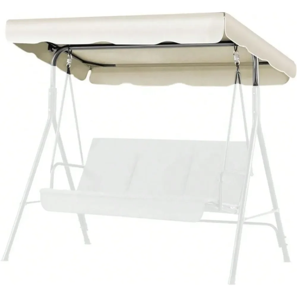 

Replacement Canopy For Outdoor Swing 66 X 45 2 Seat Bench Glider Swings Shade Fabric UV Weather Waterproof For Outdoor Garden P