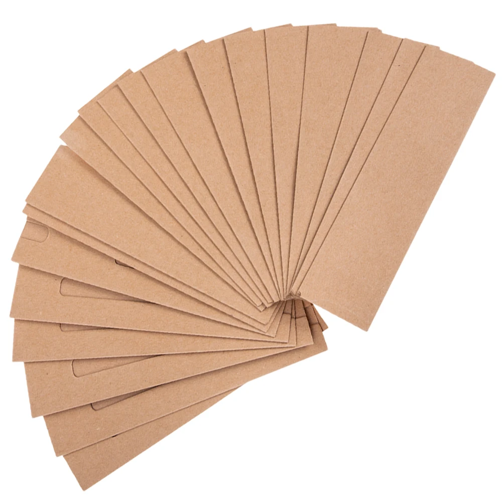 

30pcs Kraft Paper Pen Case Fountain Pouch Holder Sleeve Container Elegant Gift Student Supplies Practical Use