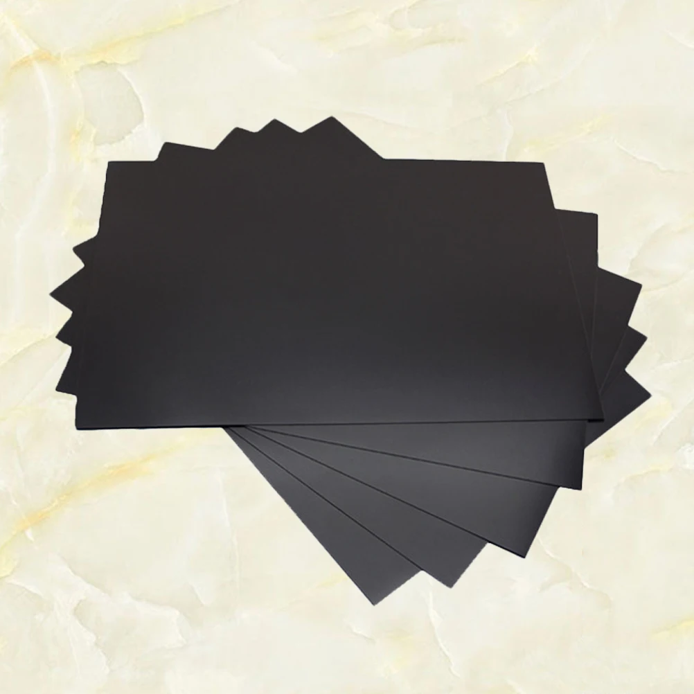 

5Pcs Magnetic Rubber Sheet with Adhesive Backing Black DIY Magnetic Strip for Fridge Whiteboard Metal Surfaces Craft Decor