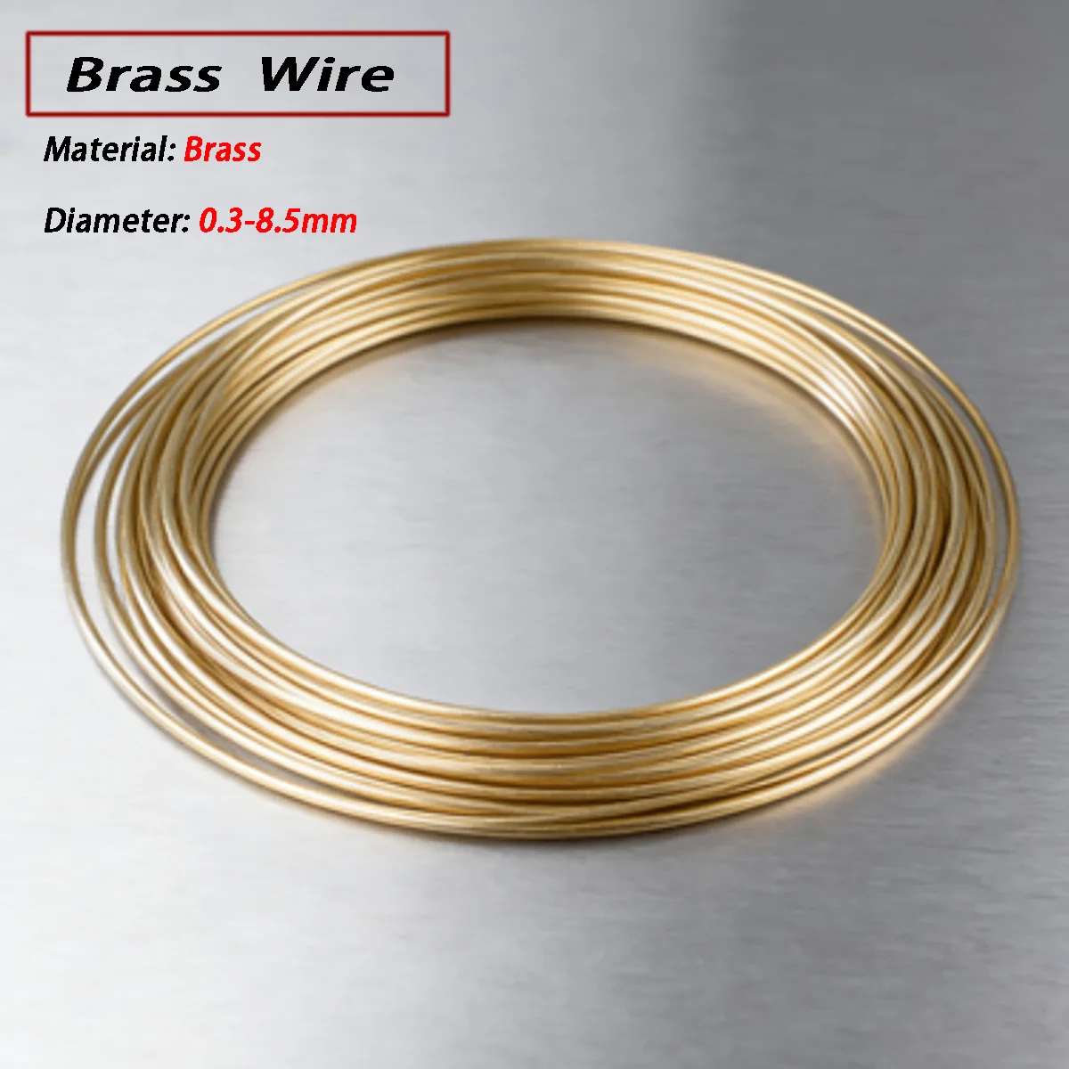 Soft Brass Round Wire - Dia 0.3/0.4/0.5/0.6/0.7/0.8/1.1/1.2-8.5mm | Length 0.5/1/5/10M Brass Metal Wire
