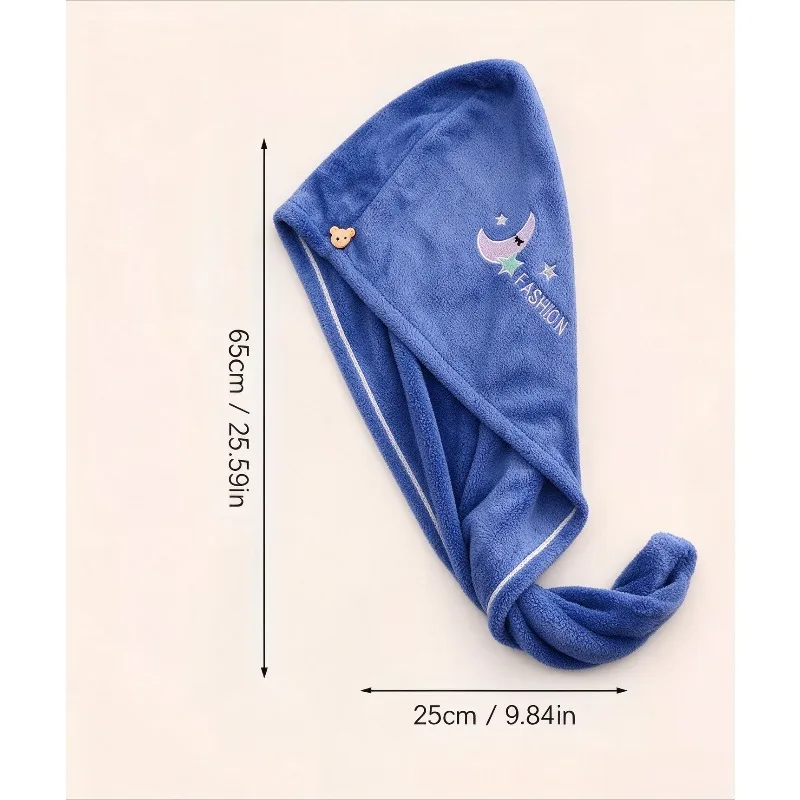 1PC of Quick Drying Hair Cap Towel for Women, Headscarf for Girls, Cute Towel for Hair Drying Bag, Super Absorbent Soft Bathroom