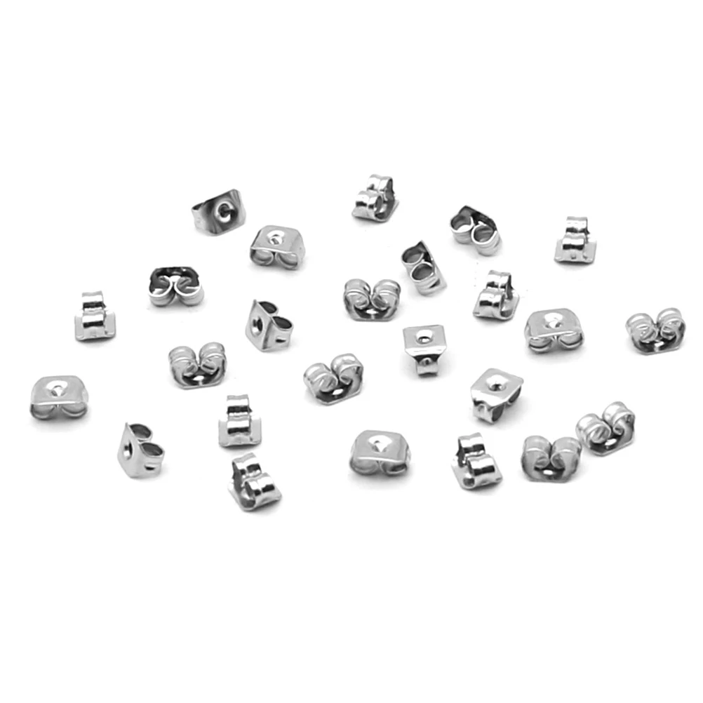 

500pcs Stainless Steel Earplugs Earring Backs Earnuts Stopper Ideal for DIY Jewelry Projects Handmade Accessories