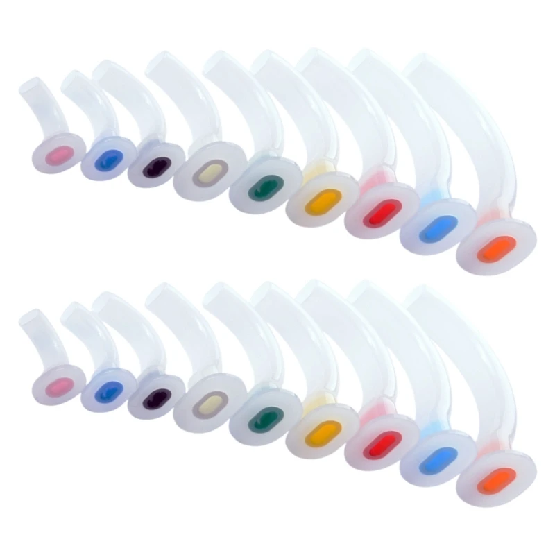 

18Pcs MultiColor Oropharyngeal Airway Tube Soft Reinforced Bites Block