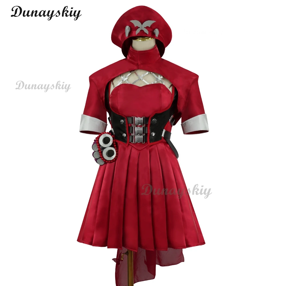 ライバルズ サイロック コスプレ衣装 - 女性用レッドジャンプスーツ/ドレス |   ファンタジー風ロールプレイ衣装、ハロウィンやカーニバルに最適