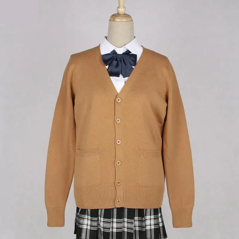 2024 New 17 Colors High Quality Japanese Style Student School Uniform Girl Women Sweater Long Sleeve JK School Uniform Cardigans