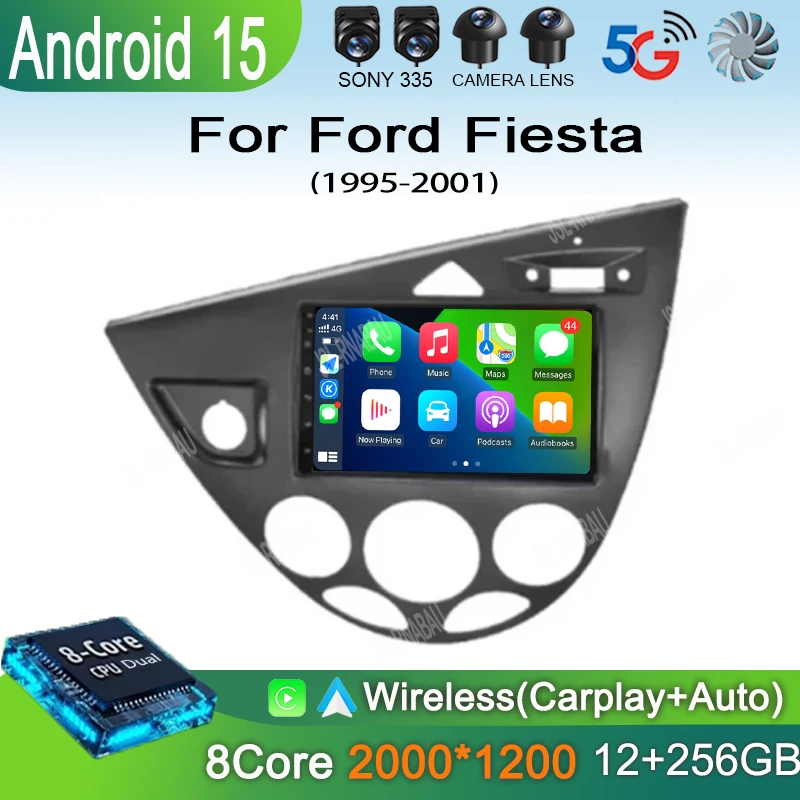7“ Android 15 For Ford Fiesta 1995-2001 Focus MK1 1998-2004 7 Inch Multimedia Car Radio Stereo Carplay Autoradio Head Unit Auto