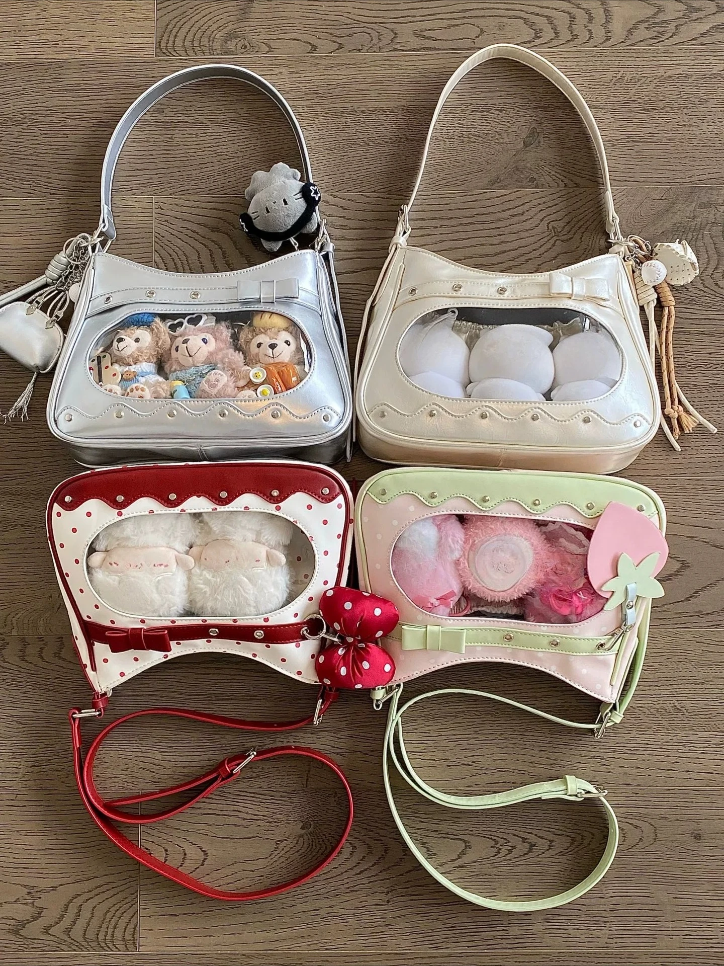 オリジナルスイートキュート10cmダブルベビーバッグltaバッグ、女の子のお出かけ用二次元風小型食品収納ショルダーメッセンジャーバッグ