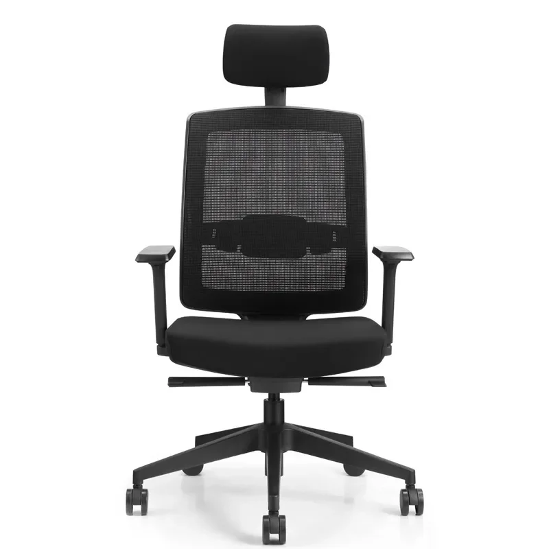 Black Mesh Reclining Office Chair Ergonomic Computer Desk Chair for Home Study Boss Staff Seat with Lumbar Support for Lunch