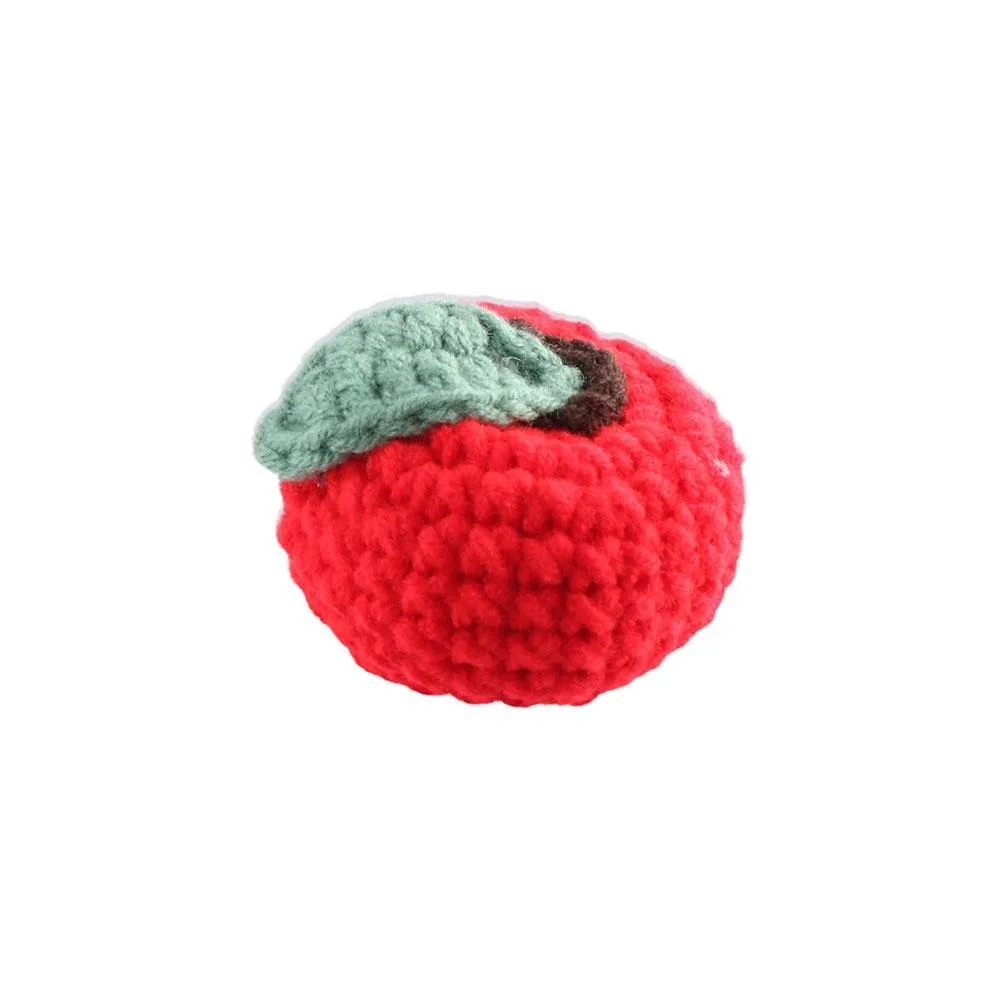 Cute Cartoon Wool Cute Fruit Sunflower Strawberry Hand Knitted Strawberry Orange Wool Crochet Knitted Strawberry Fruits Ornament