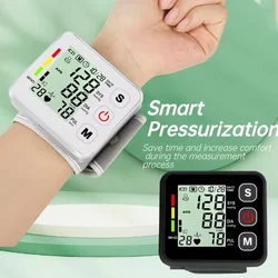 Electronic Blood Pressure Monitor Medical Home Wrist Blood Pressure Monitor Heart Rate Measuring Device Wrist Sphygmomanometer