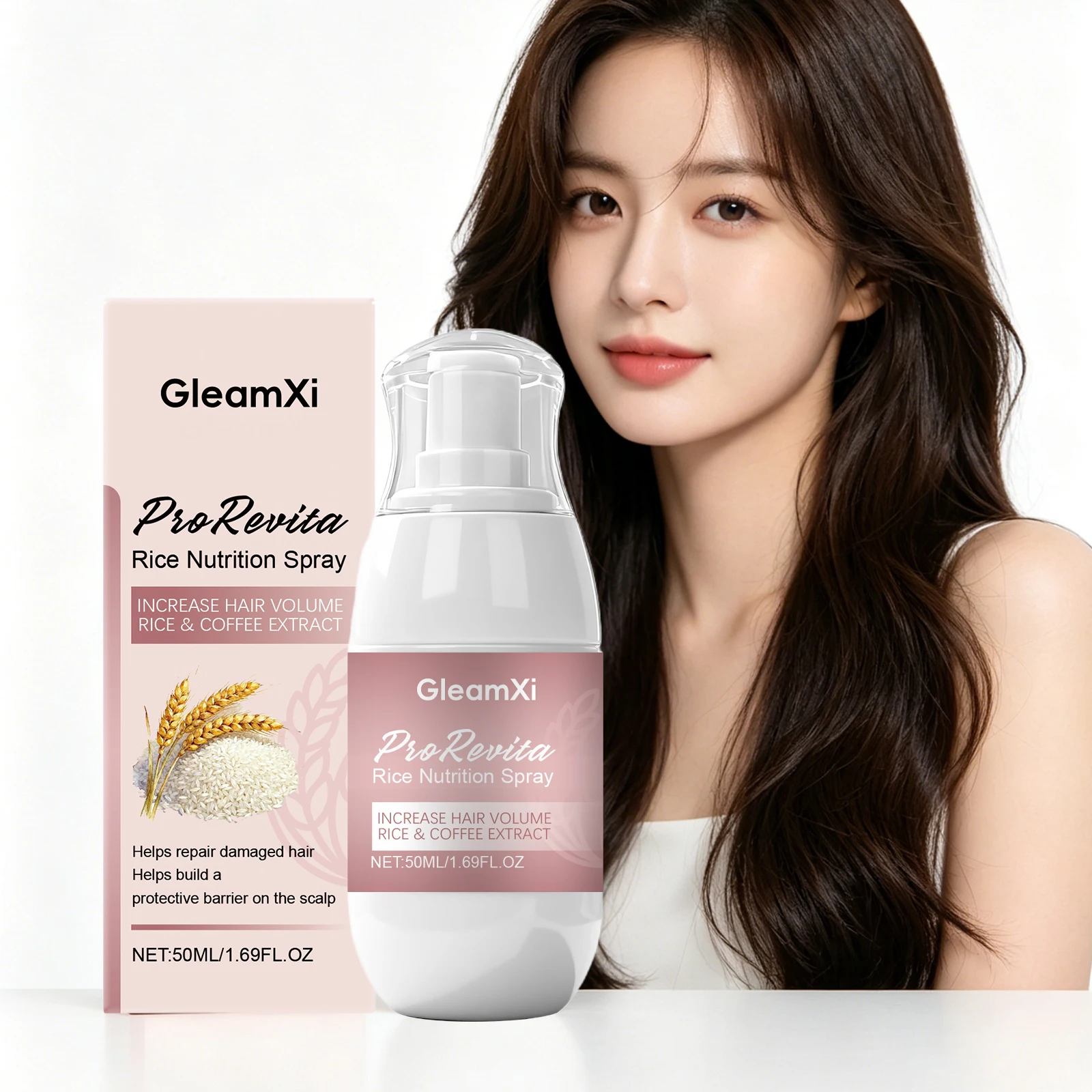 

Rice Water Hair Spray Hair Growth Prevent Thick Loss Strengthen Hair Roots Scalp Treatment Nourishing Smoothing Dense Hair Care