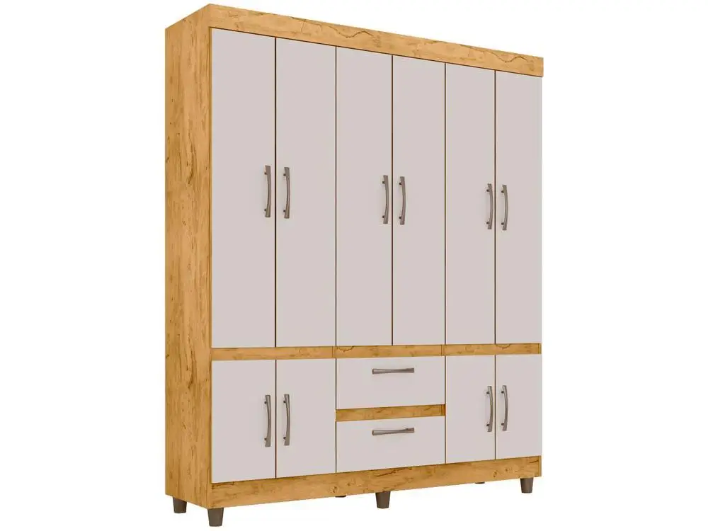 Araplac Coimbra Wardrobe Couple 10 Doors 2 Drawers