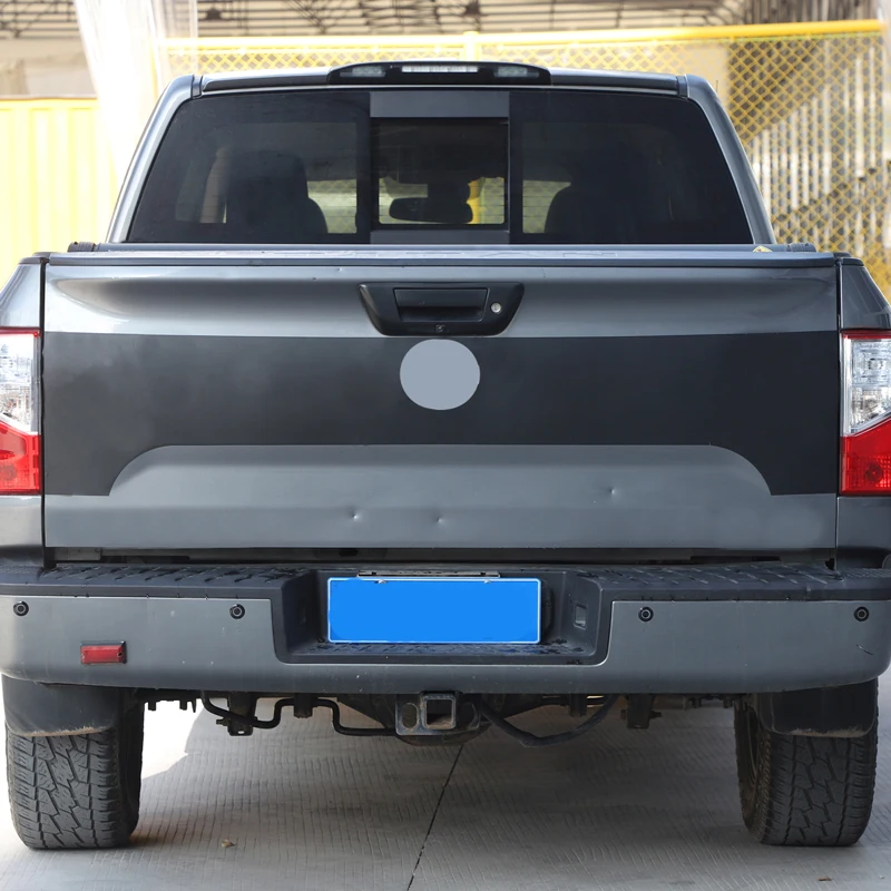 

For Nissan Titan 2016-2023 PVC Black Car Tailgate Logo Decor Decal Trim Sticker Car Accessories