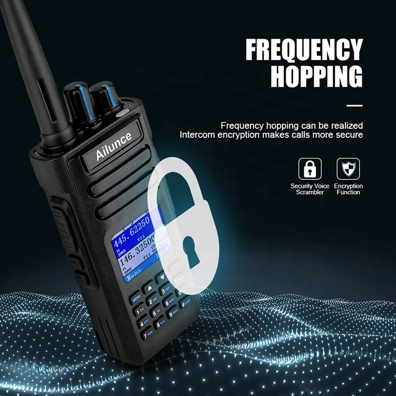 Chienda-walkie-talkie digital de doble banda, radio bidireccional, resistente al agua IP67, 10W, DMR, GPS, HD1