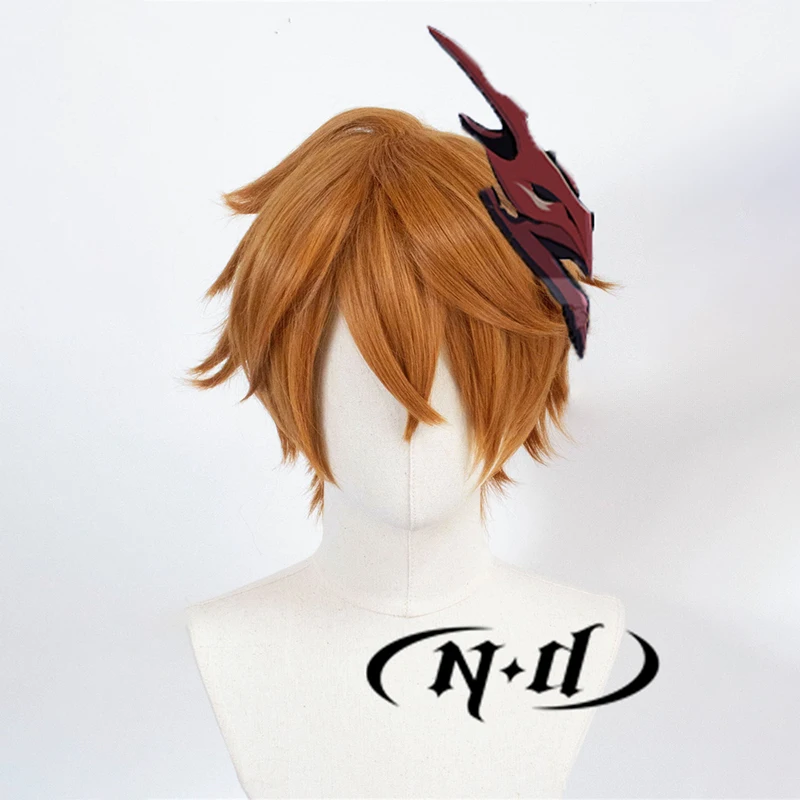 ND Tartaglia تأثيري الباروكات Genshin تأثير تأثيري خصلات الشعر المستعار هيربيسي ل كوميك كون كوزر زي موضوع حفلة مقاومة للحرارة