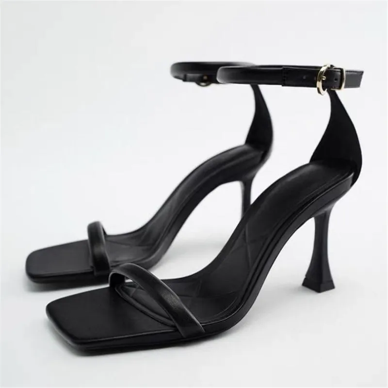 size 34 43 Ladies Fashion Sexy Sandals Spring New Thin Strap Open Toe High Heels Women Shoes Roman Banquet High Heels Sandals