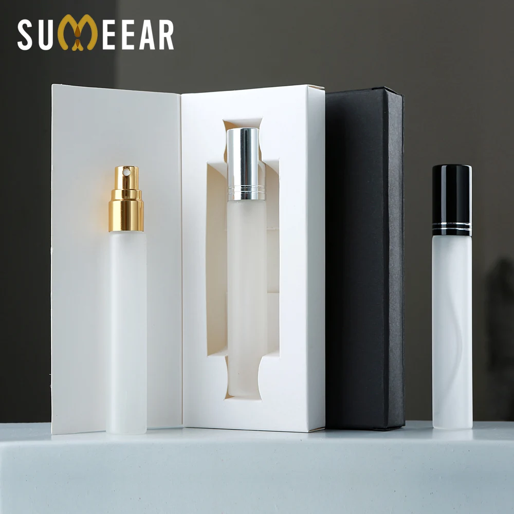 

30/50pcs 15ml premium frosted glass spray bottles, portable & refillable with boxes.