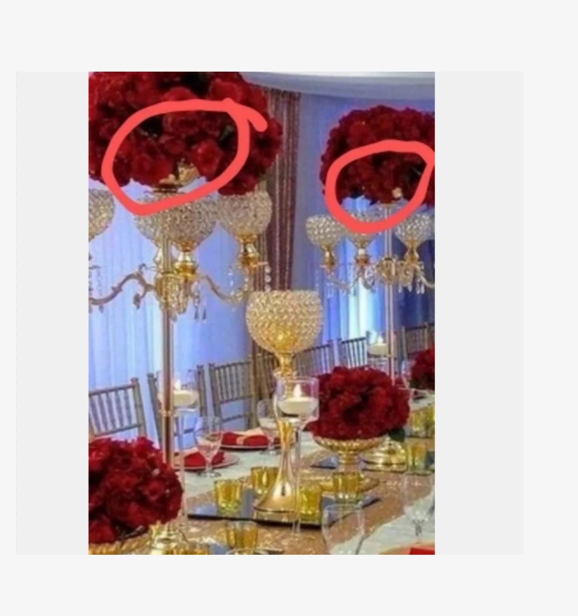 30pcs 100cm tall gold stand for wedding