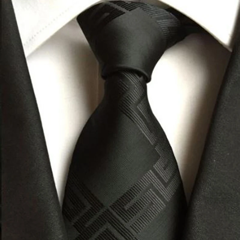 

Men Black Woven Jacquard Business Tie Casual Neck Tie Business Accessory