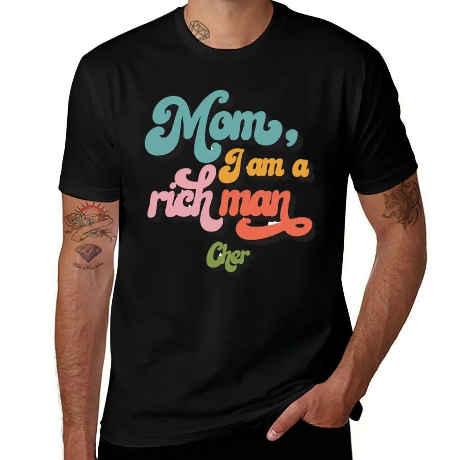 Mom, I am a Rich Man unisex Crew Neck Shirt, Empowering women, Inspirational T-Shirt T-shirts man slim fit t shirts for men